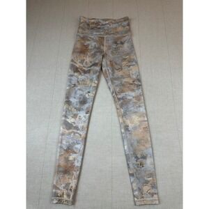 Athleta | Elation Gilded Gold Metallic Tights Leggings Snakeskin | Women's XXS